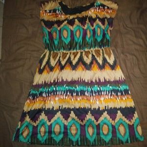 [AB Studio] Tribal Pattern Shift Dress